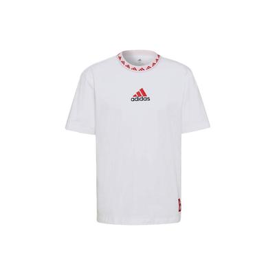adidas Bayern Round Neck Pullover Sports Short Sleeve T-Shirt Men Tops White GR0691
