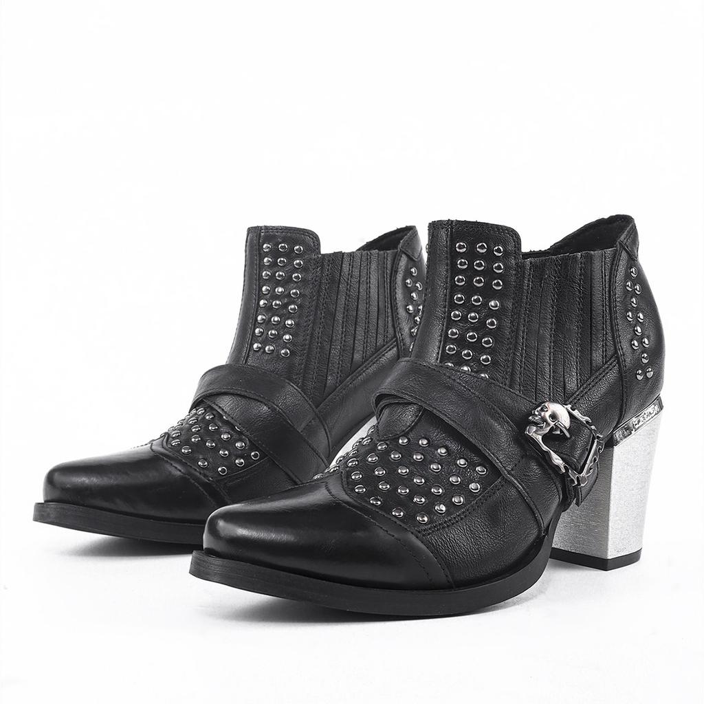 Herren Damen Mode Kurze Stiefel Herren Damen Weidenägel Dicke Hohe Absätze High-Top Stiefel Hohe Qualität Ritterstiefel Botas Mujer