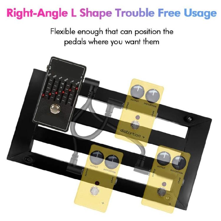 Anti-Noise Guitar Effects Cables 11.8Inch Right Angle Cord For Efficiency 2/4PCS