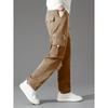 Multi-pocket tooling casual pants men's spring and autumn new straight sweatpants loose long pants