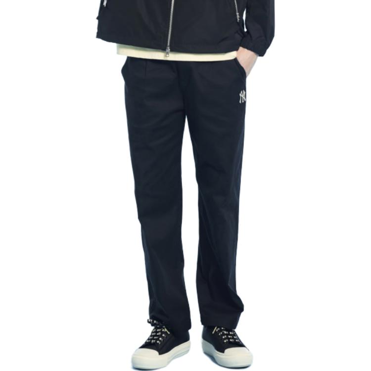 MLB Solid Color Comfortable Embroidered Casual Pants Men bottoms 3LWPB0131-50BKS