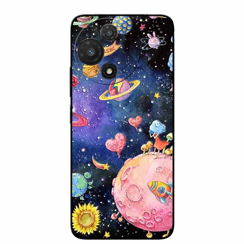 3D Cartoon Emboss Case For TCL 60R / TCL 60 SE NxtPaper Relief Embossed Retro Silicone Covers For 60 SE NXTpaper 5G Anime Bumper