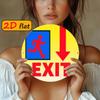 Red Exit Running Figure Sign 20x20cm Aluminum Outdoor Emergency Safety Plaque Highly Visible Warning Decorative Gift