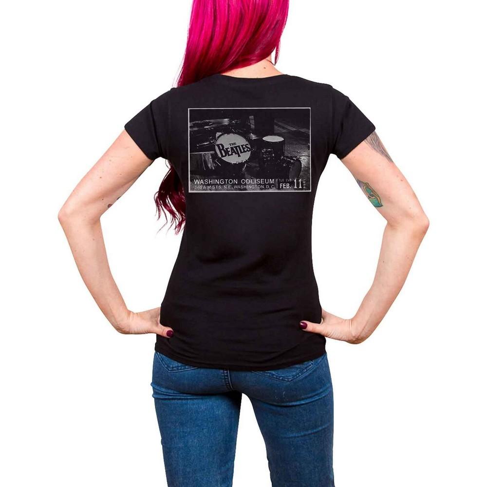 The Beatles Womens/Ladies Washington Coliseum Back Print T-Shirt