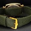 HAND-WINDING VINTAGE SWISS MENS POKER FACE GREEN COLOR DIAL WATCH A701123-5 R205b-a701123