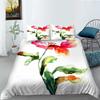 3D Modern Romantic Style Bedding Set Flower Quilt Cover Sheet/double Bed Full-size Bedspread Set Washable Comfortable Home Decoration