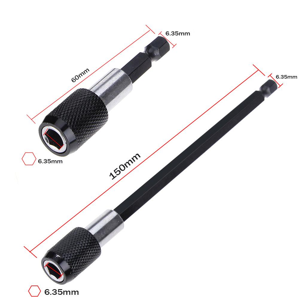 1/4 Inch Hex Shank Quick Release Electric Drill Magnetic Screwdriver Bit Adjustable Extension Holder Bar Shank Power Tool