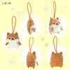 Morisaka Global Petamon Shiba Inu Plush Keychain 5.5x2.5x6.5cm Cute Animal Strap Charm