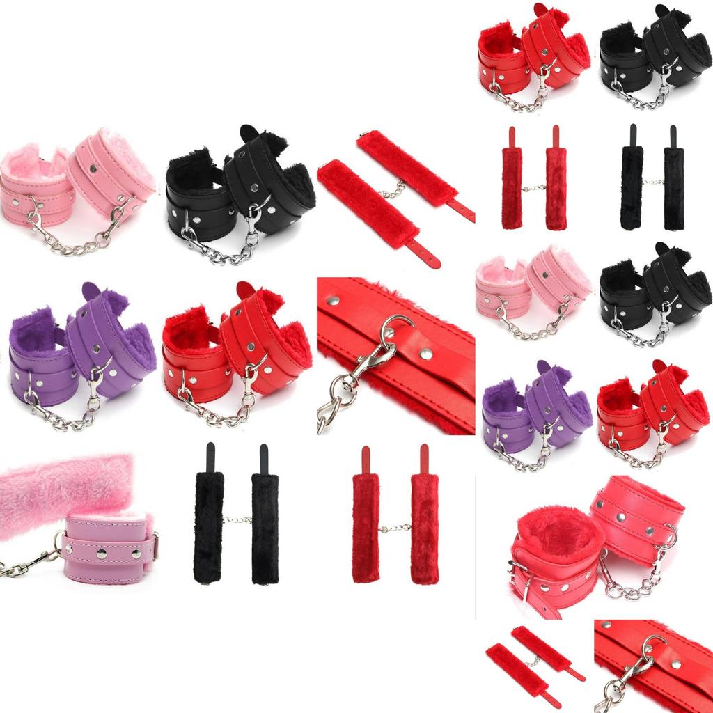 Luxury Pu Plush Sex Handcuff Bundle For Couples Waterproof And Adjustable