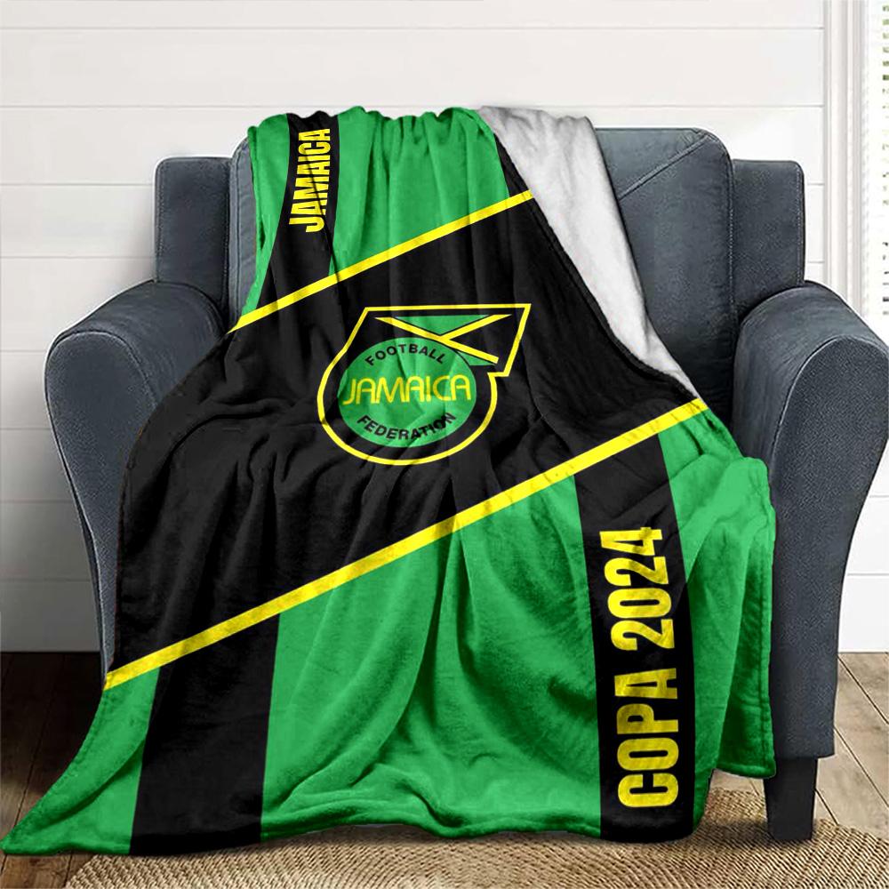 Jamaica Print Flannel Blanket High Quality Warm Comfortable Cover for All Seasons Perfect for Gifts Home Decor