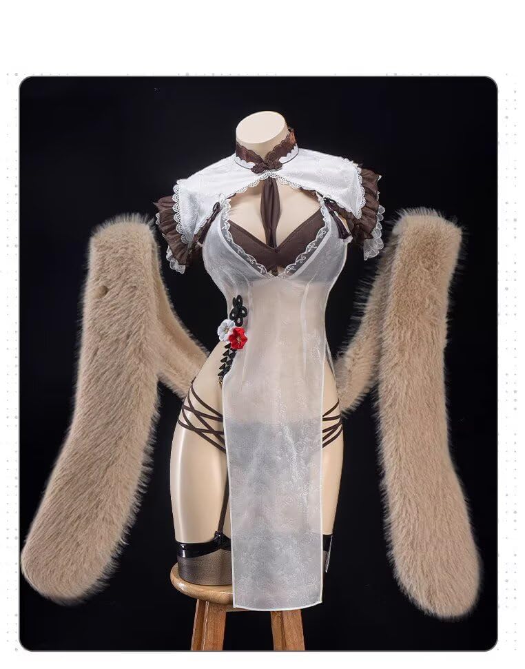 Pupubanbanya Lavender Formidable Cosplay Costume, Christmas, Halloween Costume, Cheongsam, Sexy Cloak