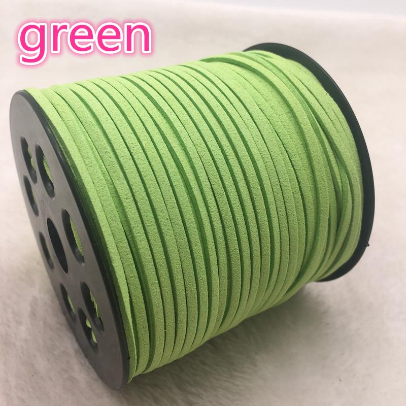 

5yards/lot 3mm Flat Faux Suede Braided Cord Korean Velvet Leather Handmade Beading Bracelet Jewelry Making Thread String Rope