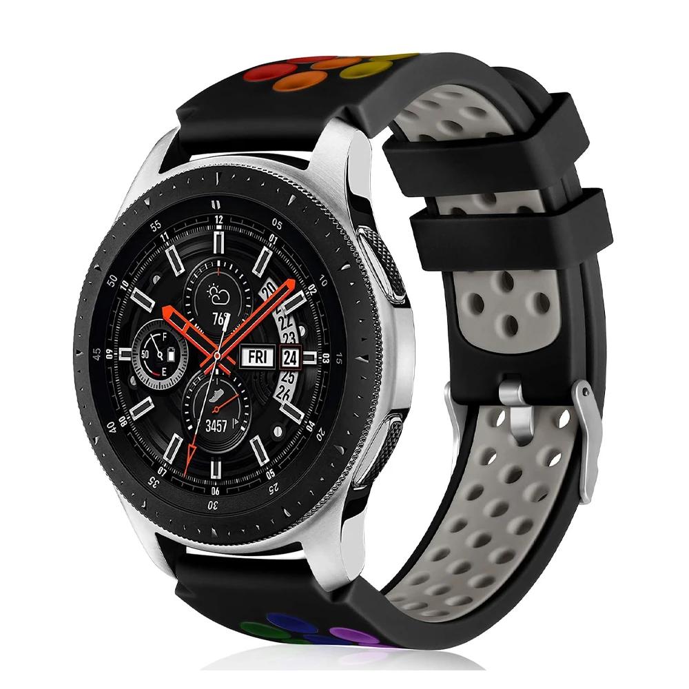 Correa Original para Samsung Gear S3 Frontier/Classic Galaxy watch 3 45mm 22mm Correa de Silicona para Samsung Galaxy Watch 46mm