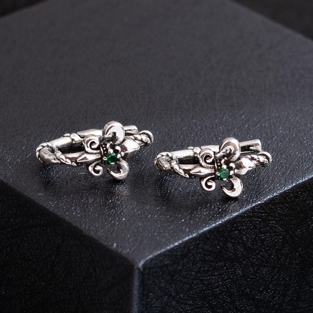 Punk Style Personalized Crown Cross Earrings Women'S Versatile Niche Design Sense Simple Light Luxury Earrings