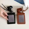 Simple Short Card Holder Love Heart PU Leather Hangging Card Bag Multifunction Bag Pendant Multi-card Wallet Unisex