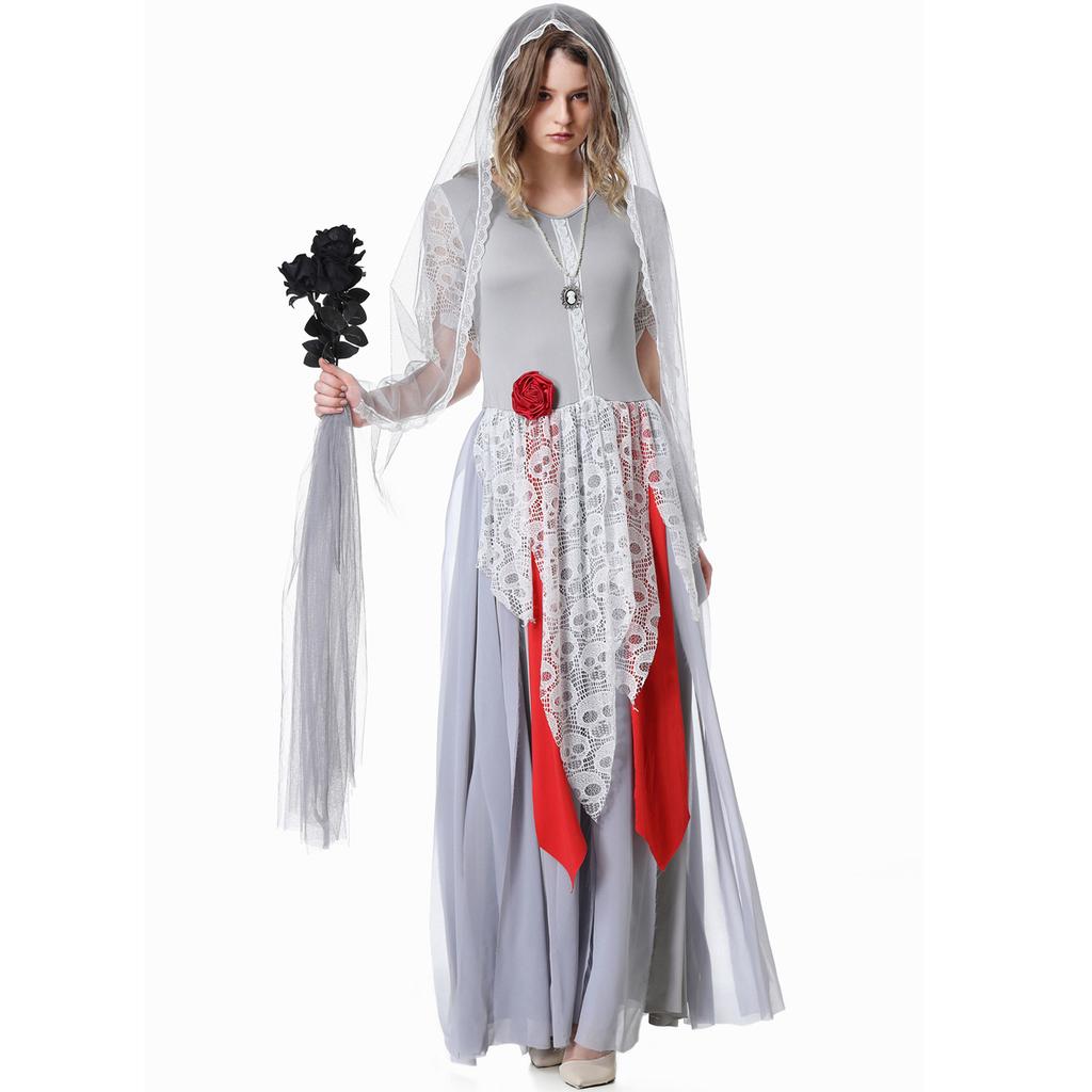 S-XL New Halloween Costume, Ghost Bride Veil, Zombie Bride, Carnival Party Cosplay Cos
