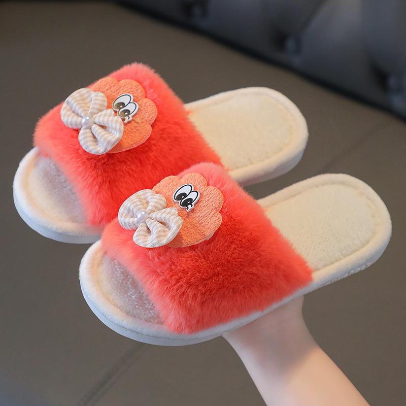 Winter Soft-Soled Cotton Slippers for Toddlers and Girls – Warm Plush Comfort