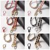 Zinc Zinc Alloy Metal Leather Chain PU Leather Phone Hanging Rope Cellphone Lanyard  for Phone Hanging