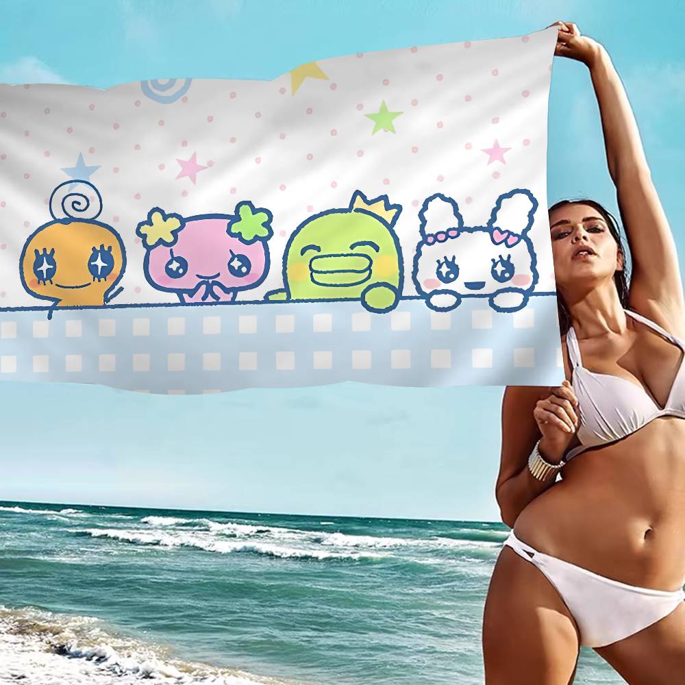 

Classic T-Tamagotchi Bath Towel Microfiber Soft Water Absorbing Breathable For Girl Kids Decorative Cartoon Beach Towel W30*H60(CM)
