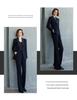Elegant Spring & Autumn Chinese Buckle Suit Set for Women with Micro Flare Pants