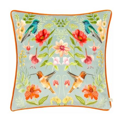 Wylder Nectar Contrast Piping Velvet Blossom Cushion Cover