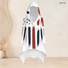 Women Plus Size Hooded Long Sleeve American Flag Printed High Low Top Fitted Pants Two Piece Set