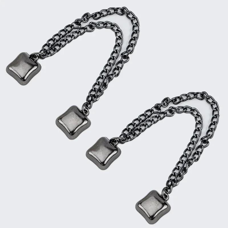 Multi-Function Magnetic Clothing Clip with Chain Metal Buttons Clip Clothes Scarf Trouser Legs Cuff Fixing Magnet Buckles