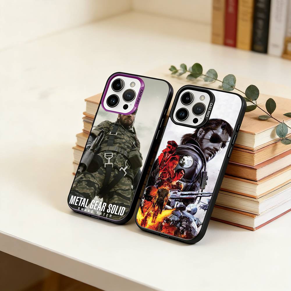 GM-Metal Gear Solid1 Phone Case For iPhone 17,16,15,14,13,12,11 Plus,Pro Max,XS,Colored Silver Plated Inside Cover
