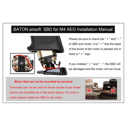 Prevents burning of SBD switch for electric gun (for M4 (easy installation, no soldering required))