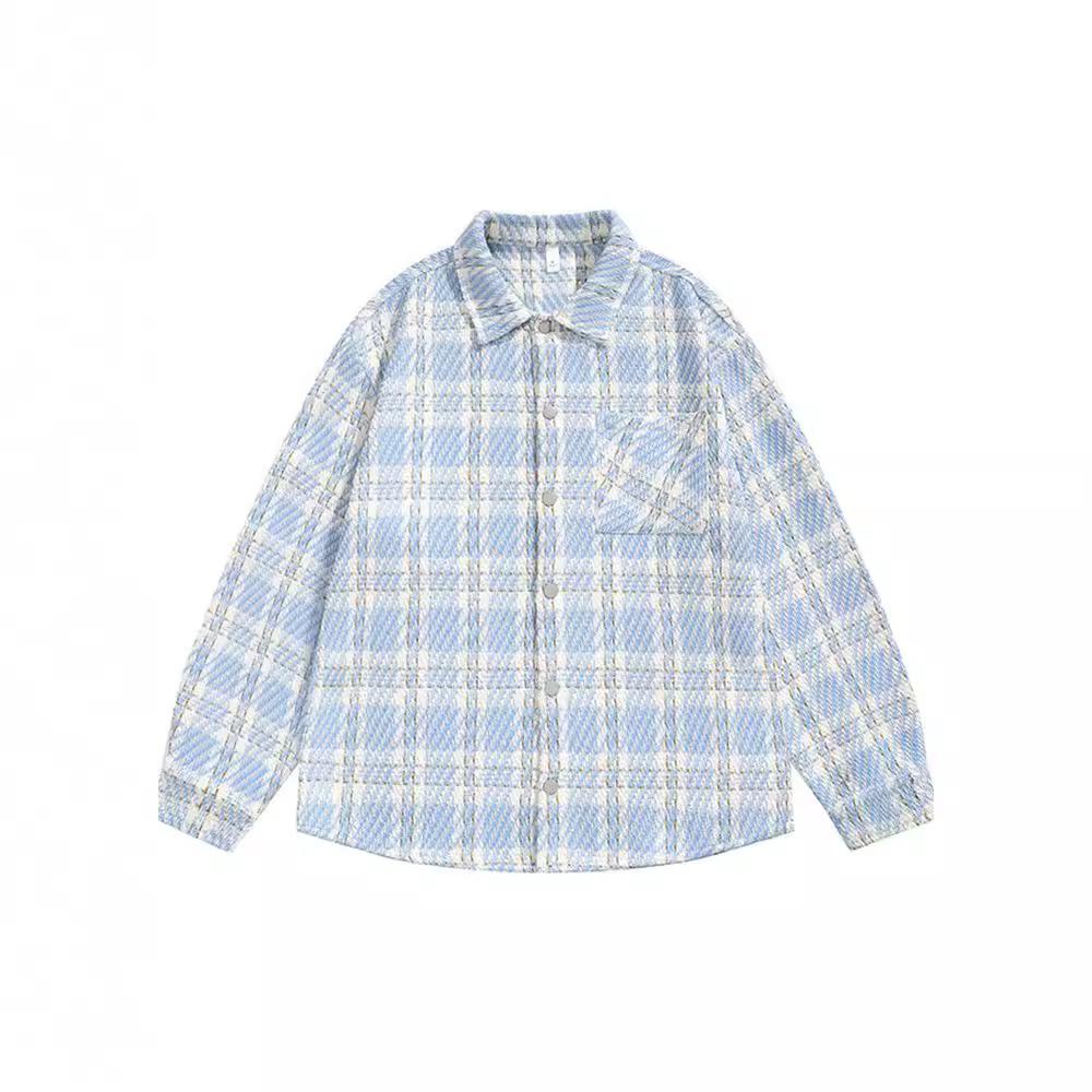 High Street Autumn Men's Fashion Versatile Lapel Plaid Jacket Loose Casual Jacket