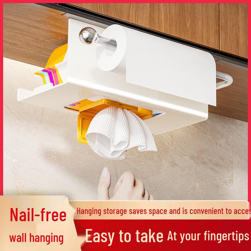 2026 Mirror Cabinet with Washcloth Storage, Tissue Dispenser & Toilet Waste Rack Milk White - 1 wall-mounted