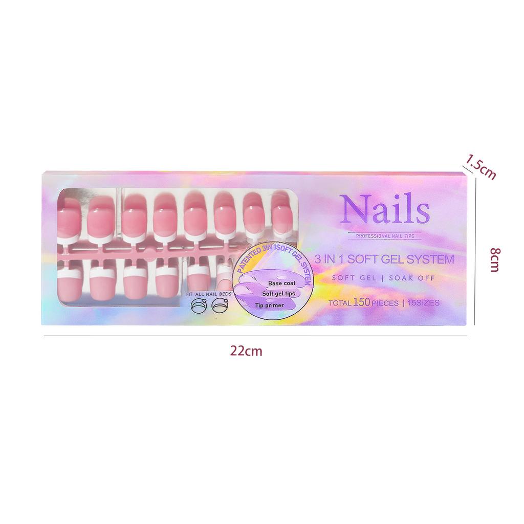 Nail Art Traceless Wearing Nail Removable Nail Art French Wearing Nail Art False Nail Patch
