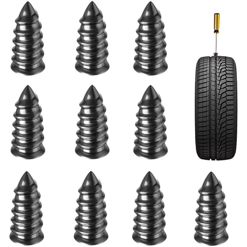 21 Pieces Vacuum Tire Repair Nails, Rubber Spiral Nails Supplied with Screwdriver for Cars, Trucks,Bike Rubber Tire Repair Kit