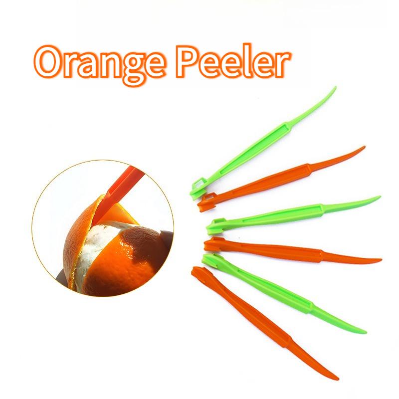 1/3pcs Orange Peeler Long-Handled Peeler Peeling Tool Plastic Orange-Opening Tool Hand-Friendly Kitchen Gadget