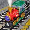Children's Electric Train with Sound, Light, and Retro Locomotive Spray - Perfect for Festivals and Events