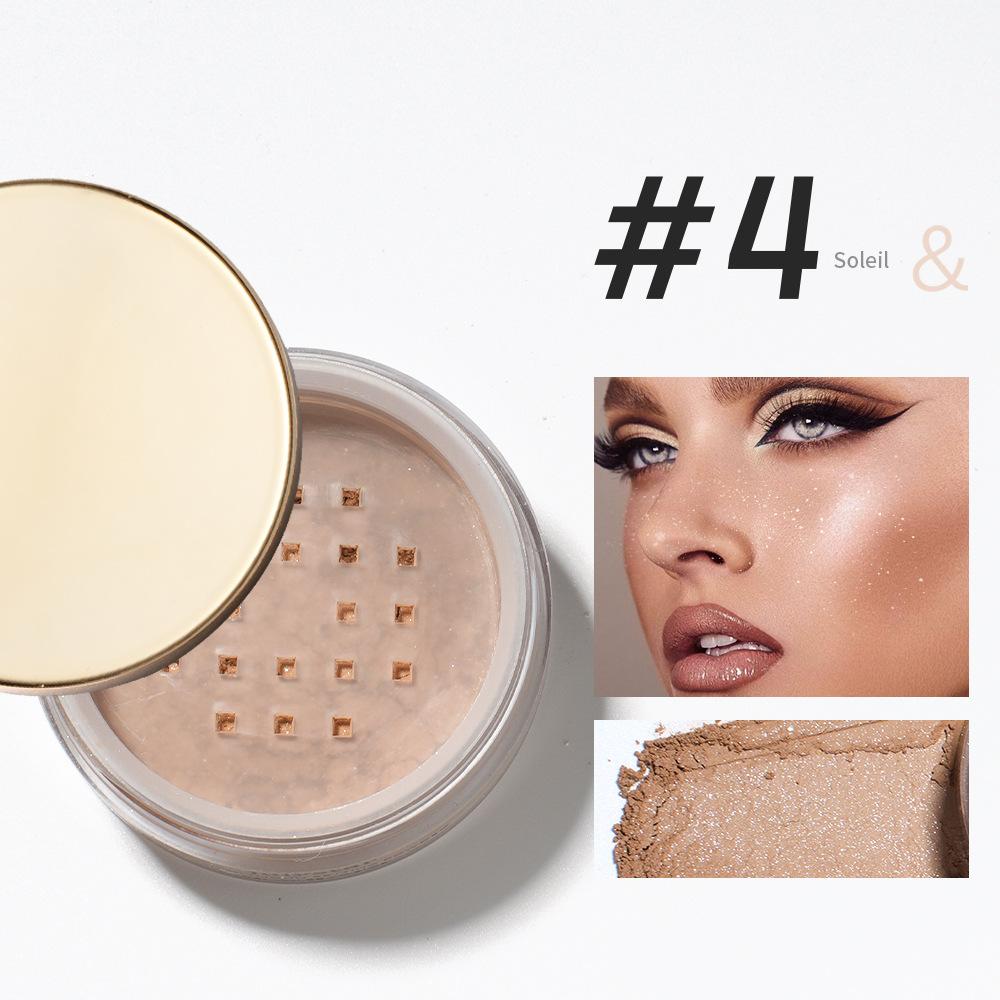 Julystar Pearlescent loose powder Concealer Diamond honey powder fine anti-sweat long-lasting oil-control matte setting powder