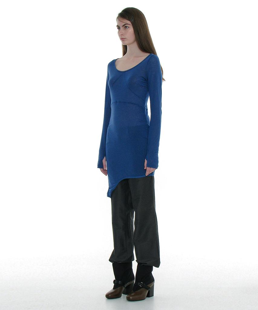 Partimento Woman Transform Layered Jersey Long Sleeve Dress_Blue