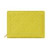 LOUIS VUITTON Portefeuille Comet Grain Cow Leather Wallet Women's Lemon M25709