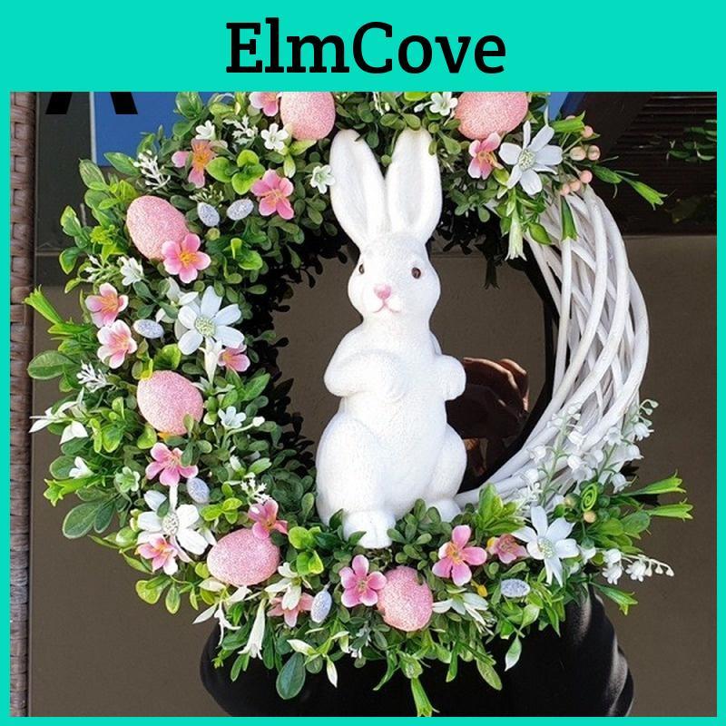 Spring Decoration Hanging Door Garland Bunny Egg Butterfly Garland Home Garden Easter Party Decoration Garland