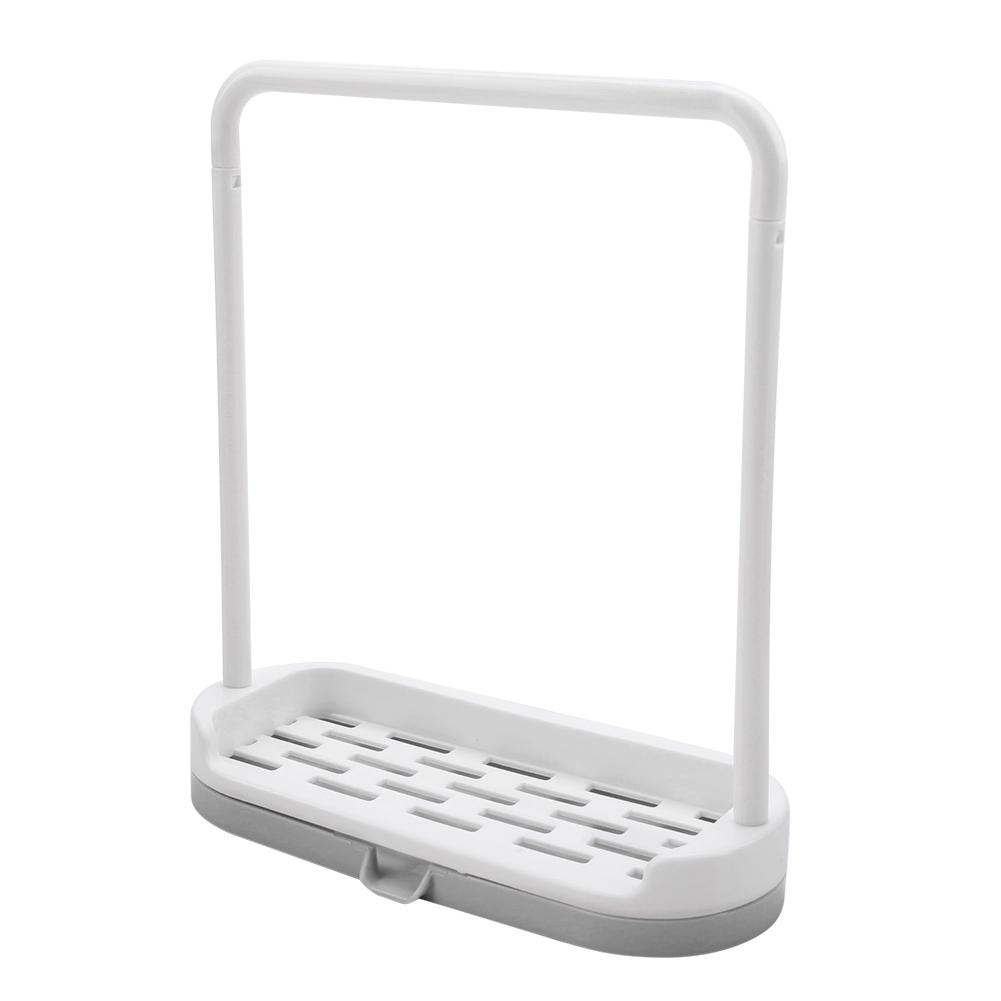 Kitchen Detachable Bar Towel Drying Rack Storage   Rack for Dishcloth Sponge Soa(Beige)