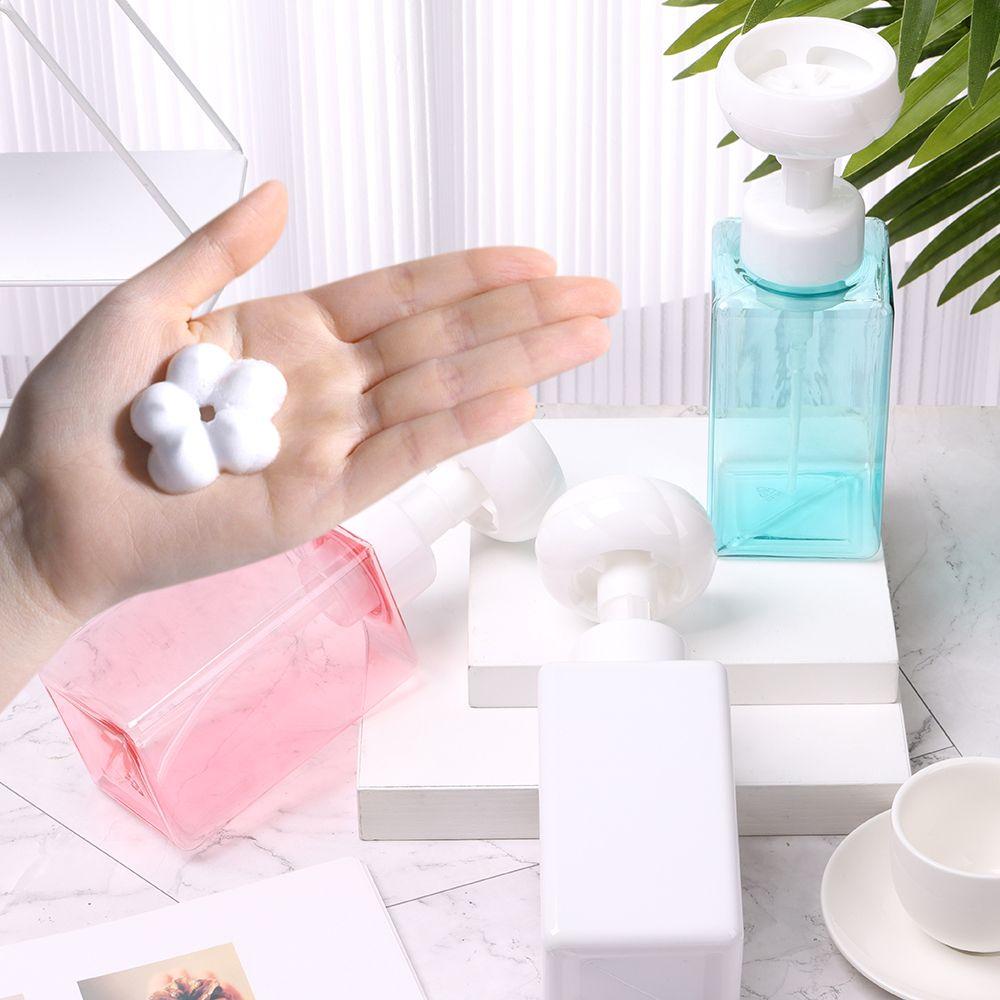Badezimmerzubehör Nachfüllbarer schäumender Blumen Seifenspender Seifenflasche Pumpenbehälter Kosmetikflasche