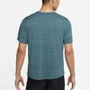 Nike Dri-Fit Miler Short Sleeve Running Top Men Tops Grey Green CU5993-387