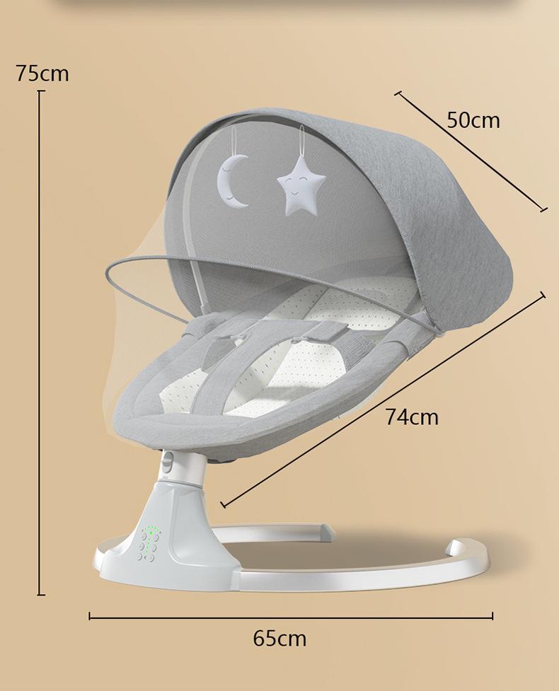 Multifunctional Electric Baby Rocking Chair Cradle: Newborn Comfort Recliner for Sleeping.