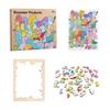 Puzzle Creativo per Bambini Dinosauri Macchine Forma Giochi da Tavolo Animale Puzzle Impilato Giochi Mentali Pensiero Educazione Giocattolo di Legno