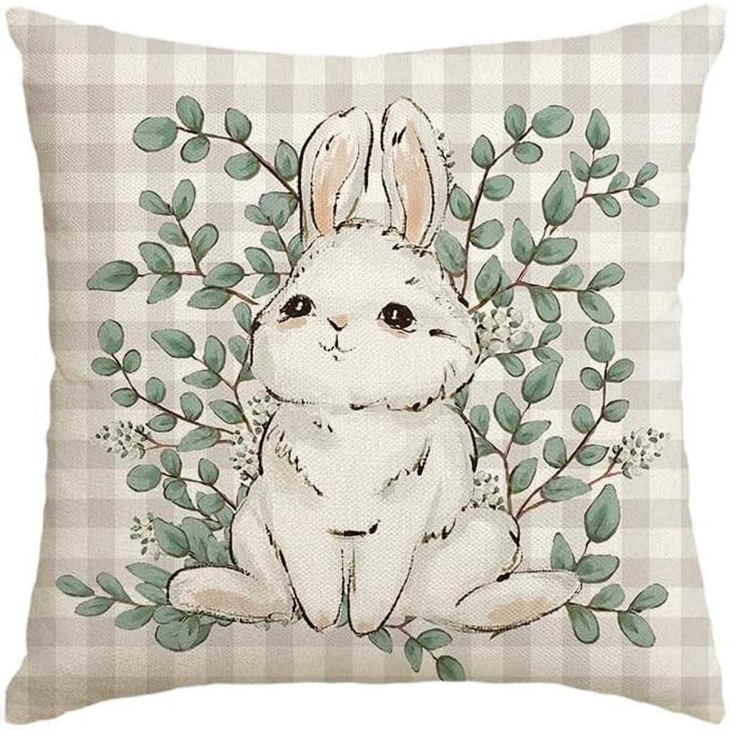 New Spring Fresh and Beautiful Linen Pillowcase Sofa Bedside Plant Flower Pillow Cushion Cover