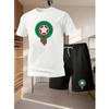 Men's Casual Sportswear Set - Printed T-shirt and Shorts Combo, Breathable Summer Outdoor Clothing