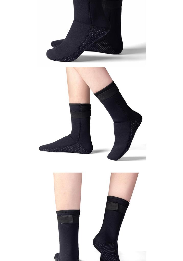 3.5mm Non-Slip Diving Socks, Warm Mid-Calf Sock Covers for Men & Women - Ideal for Surfing, Swimming, and Free Diving