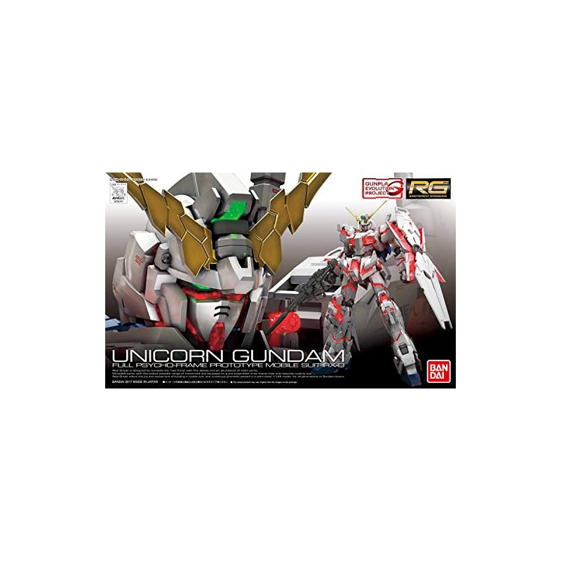 BANDAI SPIRITS RG Mobile Suit Gundam UC Unicorn Gundam 1/144 Scale Pre-Colored Plastic Model Kit