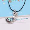Abalone Shell Material Cute Cat Necklace Ornament Christmas New Year Birthday Gift Stylish Pendant