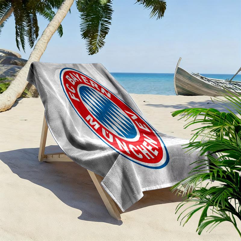 FC Bayern Munich: Passion Field beach towel Portable for travel beach Outdoor pool towel Absorbent bath towel quickdrying swim towel Fashion